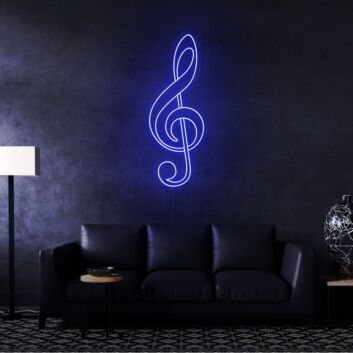 Treble Clef Neon Sign for Music Lovers