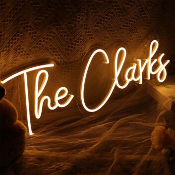 The Clarks Neon Sign for Personalized Decor