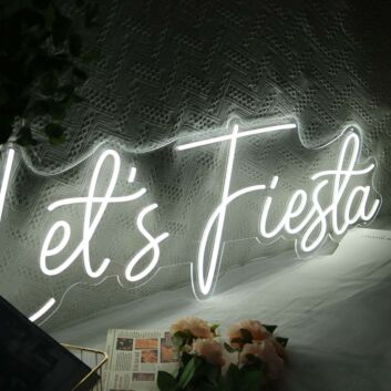 Let&#039;s Fiesta Neon Sign for Celebratory and Fun Spaces