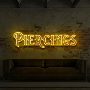 Piercings For Tattoo Studio Neon Sign for Tattoo Studios