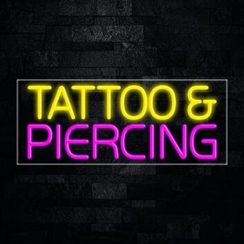 Tattoo & Piercing LED Neon Sign for Tattoo Studios
