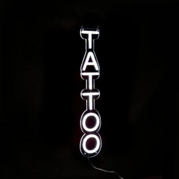 Vertical Tattoo Neon Sign LED Light for Tattoo Studios