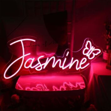 Jasmine Neon Sign for Personalized and Whimsical Decor