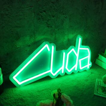 Cuda Green Neon Sign for Car Enthusiasts