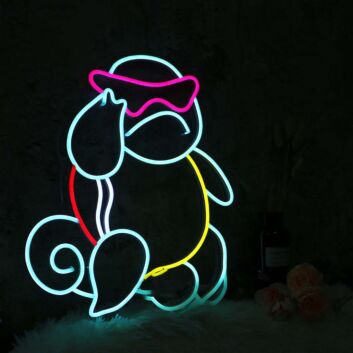Anime Squirtle Custom Neon Sign for Anime Fans