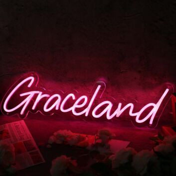 Graceland Red Neon Sign for Music Lovers