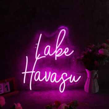 Lake Havasu Pink Neon Sign for City Pride and Cultural Decor