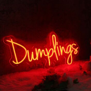 Dumplings Red Custom Neon Sign for Restaurants and Fun Spaces