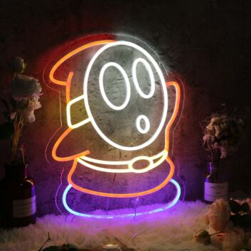 Mario Shy Guy Custom Neon Sign for Video Game Fans