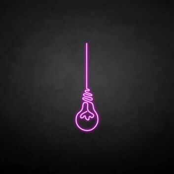 Hanging Light Bulb Outline LED Neon Sign