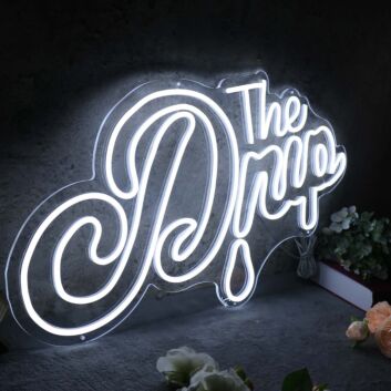 The Drip White LED Neon Sign
