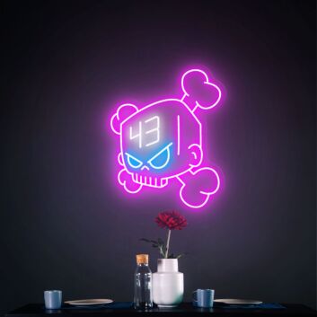 Ken Block 43 Skull Neon Sign Art Neon Light Wall Decor Aesthetic Gifts for Car Enthusiasts
