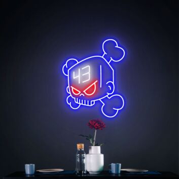 Ken Block 43 Skull Neon Sign Art Neon Light Wall Decor Aesthetic Gifts for Car Enthusiasts