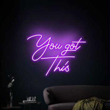 You Got This Neon Sign Size And Color Neon Lights Decor Game Room Wall Decor Home for Inspirational Spaces