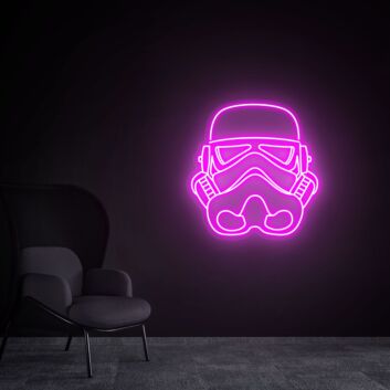 Storm Trooper LED Neon Sign Star Wars Wall Decor Neon Wall Decor Handmade LED Neon Sign for Star Wars Fans