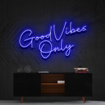 Good Vibes Only Neon Sign for Positive and Happy Spaces