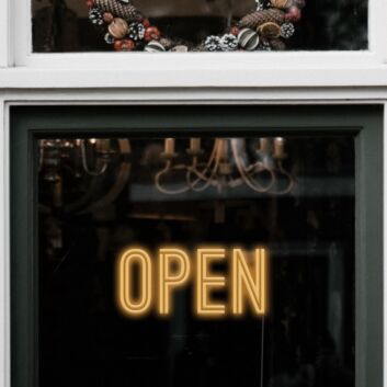 Open Neon Sign for Businesses and Shops