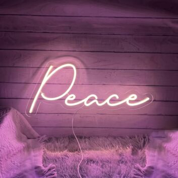 Peace Neon Sign for Positive and Peaceful Decor