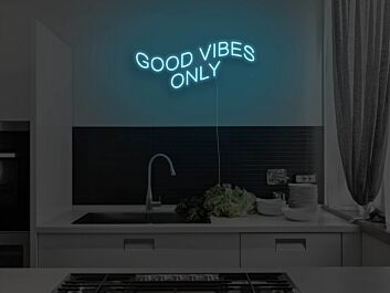 Good Vibes Only Neon Sign for Positive and Happy Spaces