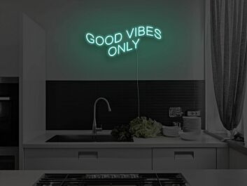 Good Vibes Only Neon Sign for Positive and Happy Spaces