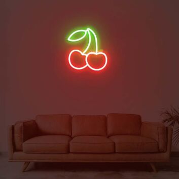 Cherry Pair LED Neon Sign