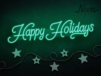 Happy Holidays Neon Sign for Festive and Celebratory Spaces