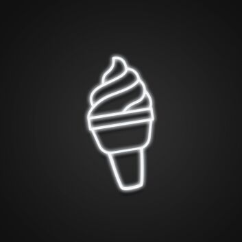 Soft Serve Ice Cream Cone LED Neon Sign