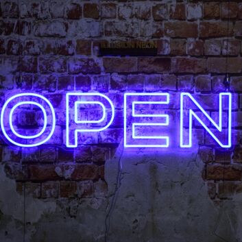 Open Neon Sign for Businesses and Shops