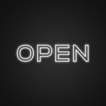Blue Double-Outline OPEN LED Neon Sign