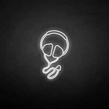 &#39;Headset&#39; neon sign