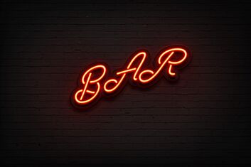 Bar Neon Sign for Bars and Social Spaces