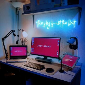 The Sky Is Not the Limit Neon Sign for Inspirational and Motivational Spaces