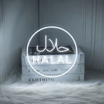 Halal Neon Sign for Cultural and Religious Spaces