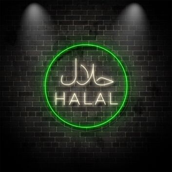 Halal Neon Sign for Cultural and Religious Spaces