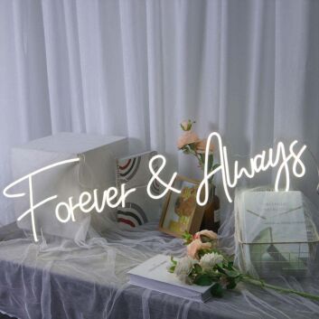 Forever And Always Neon Sign for Romantic and Loving Spaces