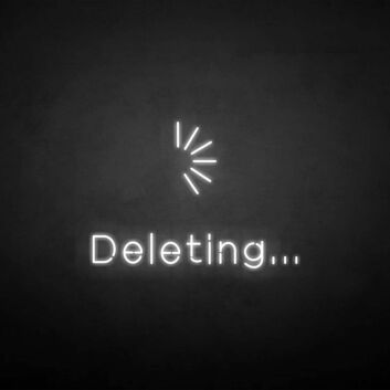 &#39;Delete&#39; neon sign