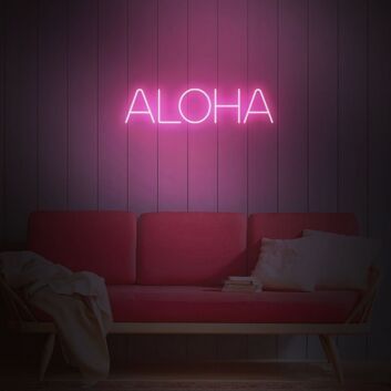 Aloha Neon Sign for Tropical and Welcoming Spaces
