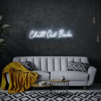 Chill Out Babe Neon Sign for Relaxation and Fun Spaces