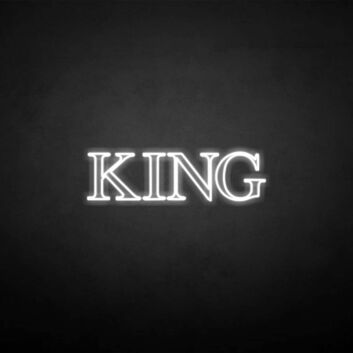 KING&#39; neon sign