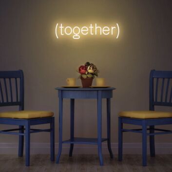 Together Neon Sign for Romantic and Positive Spaces