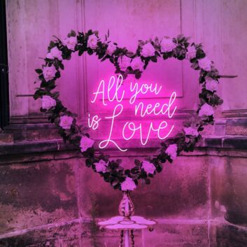 All You Need Is Love Neon Sign for Romantic and Loving Spaces