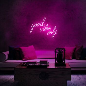 Good Vibes Only Neon Sign for Positive and Fun Spaces