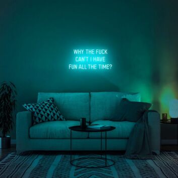 Why the Fuck Can't I Have Fun All the Time LED Neon Sign