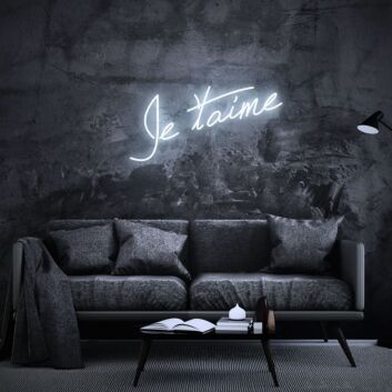 Je T'aime French Neon Sign for Romantic and Elegant Spaces