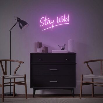 Stay Wild Pink Script LED Neon Sign