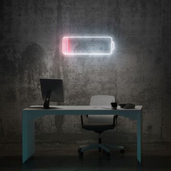 Night Embers Battery Drained Neon Sign for dramatic dorm room ambiance