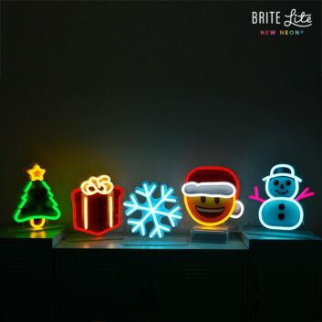 Christmas Tree Emoji Neon Sign for festive holiday decorations