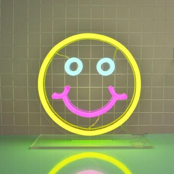 Smiley Face Table Top Neon Sign adds fun to kids' rooms