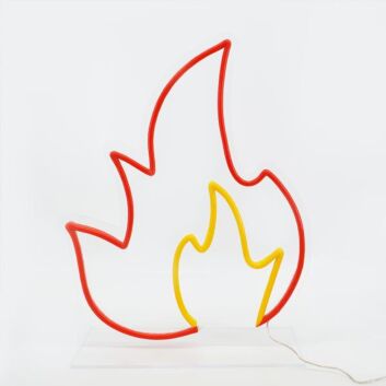 Flames Neon Sign brings energy to man caves and garages