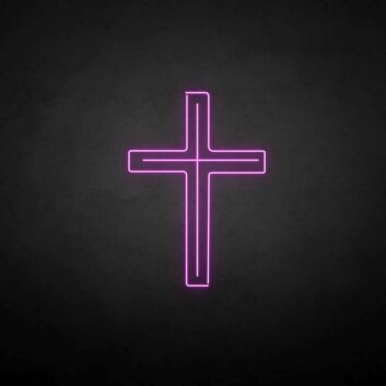 Cross Outline LED Neon Sign